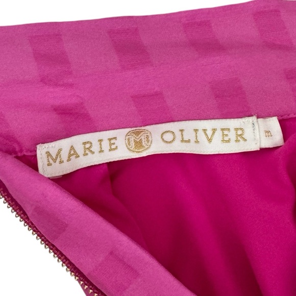 Marie Oliver 100% Silk Ali Flounce Tie Neck Dress in Pink Size Medium - Picture 5 of 6